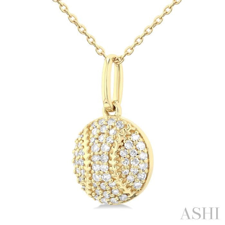 Baseball Petite Diamond Fashion Pendant