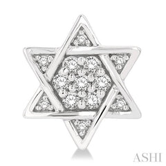 Star Of David Petite Diamond Fashion Earrings