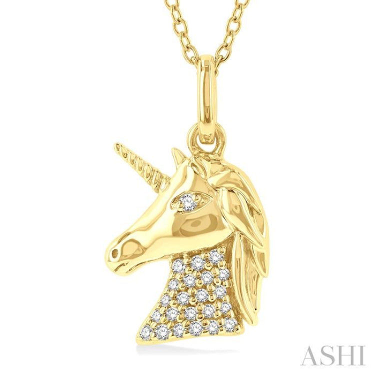 Unicorn Petite Diamond Fashion Pendant