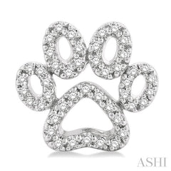 Dog Paw Petite Diamond Fashion Earrings