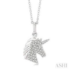 Unicorn Petite Diamond Fashion Pendant