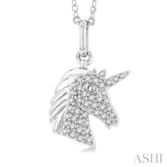 Unicorn Petite Diamond Fashion Pendant