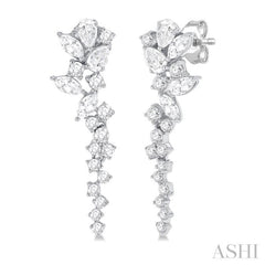 Mixed Shape Scatter Diamond Fashion Earrings