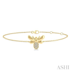 Bumble Bee Petite Diamond Fashion Chain Bracelet