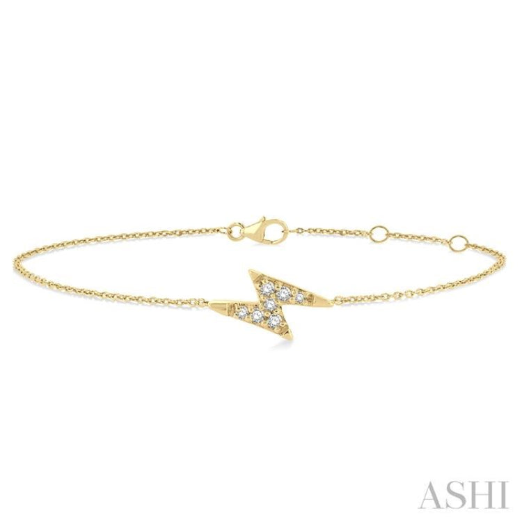 Lightning Bolt Petite Diamond Fashion Chain Bracelet