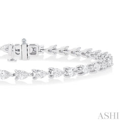 Pear Shape East-West Diamond Tennis Bracelet