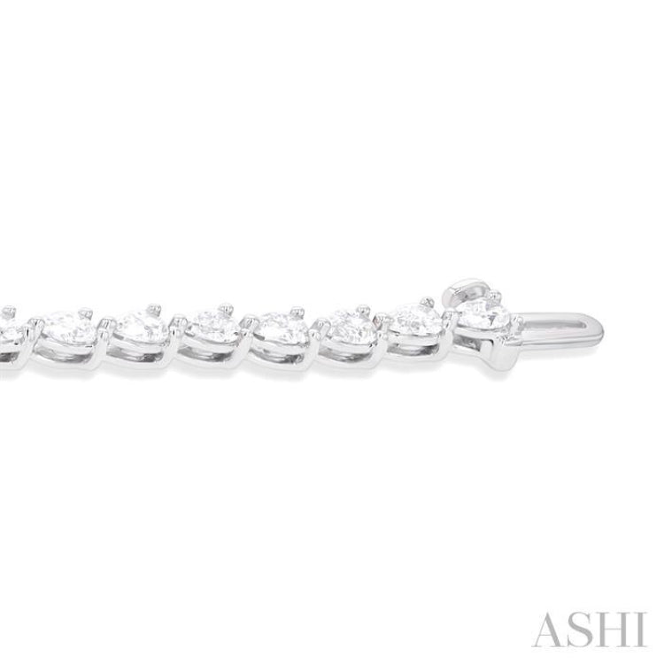 Pear Shape East-West Diamond Tennis Bracelet