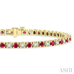 Alternate Gemstone & Diamond Tennis Bracelet