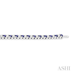 Alternate Gemstone & Diamond Tennis Bracelet