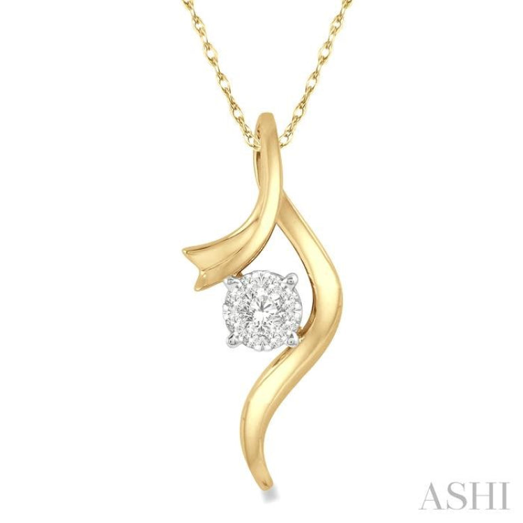 Round Shape Lovebright Diamond Fashion Pendant