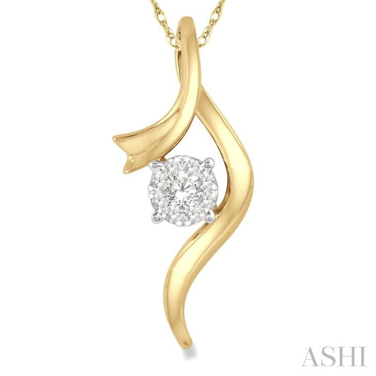 Round Shape Lovebright Diamond Fashion Pendant