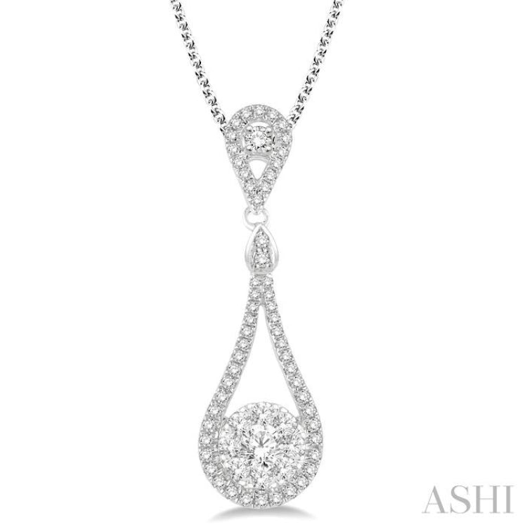 Pear Shape Lovebright Diamond Pendant