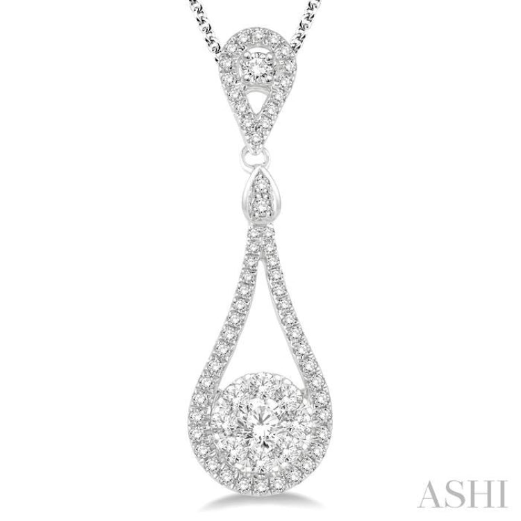 Pear Shape Lovebright Diamond Pendant