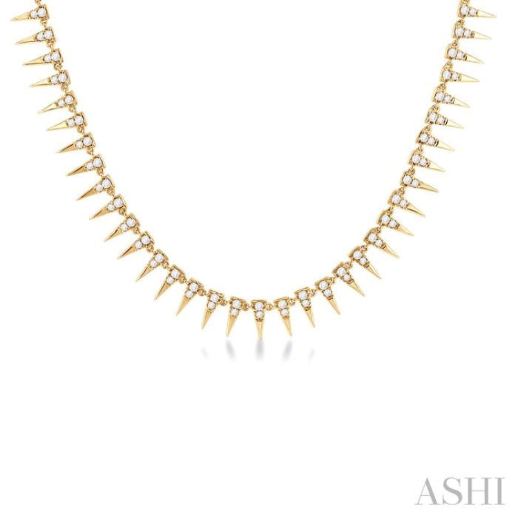 Spike Diamond Fashion Necklace