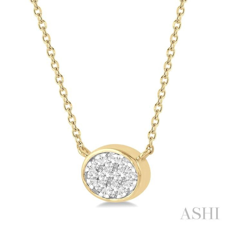 Oval Shape East-West Lovebright Essential Diamond Necklace