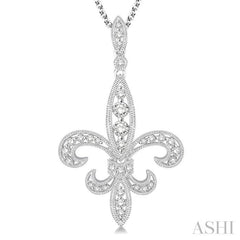 Fleur De Lis Diamond Pendant