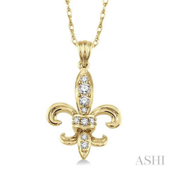 Fleur De Lis Diamond Pendant