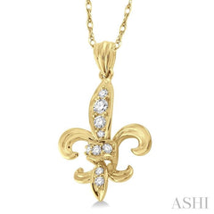 Fleur De Lis Diamond Pendant