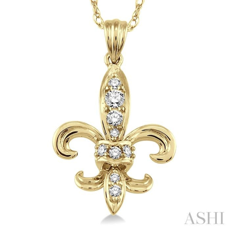 Fleur De Lis Diamond Pendant