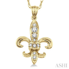 Fleur De Lis Diamond Pendant