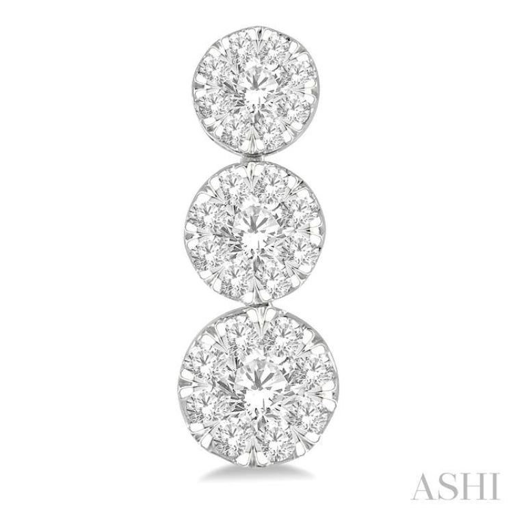 Round Shape Past Present & Future Lovebright Essential Diamond Earrings