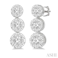 Round Shape Past Present & Future Lovebright Essential Diamond Earrings