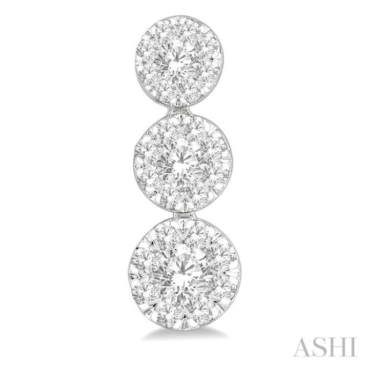 Round Shape Past Present & Future Lovebright Essential Diamond Earrings