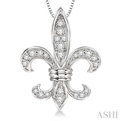 Fleur De Lis Diamond Pendant