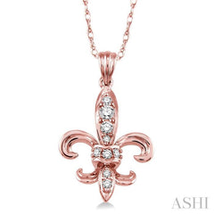 Fleur De Lis Diamond Pendant