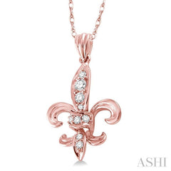 Fleur De Lis Diamond Pendant