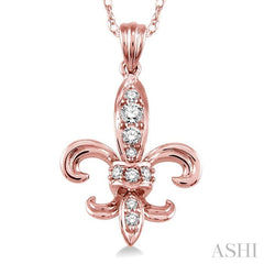 Fleur De Lis Diamond Pendant