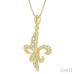 Fleur De Lis Diamond Pendant