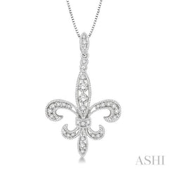 Fleur De Lis Diamond Pendant