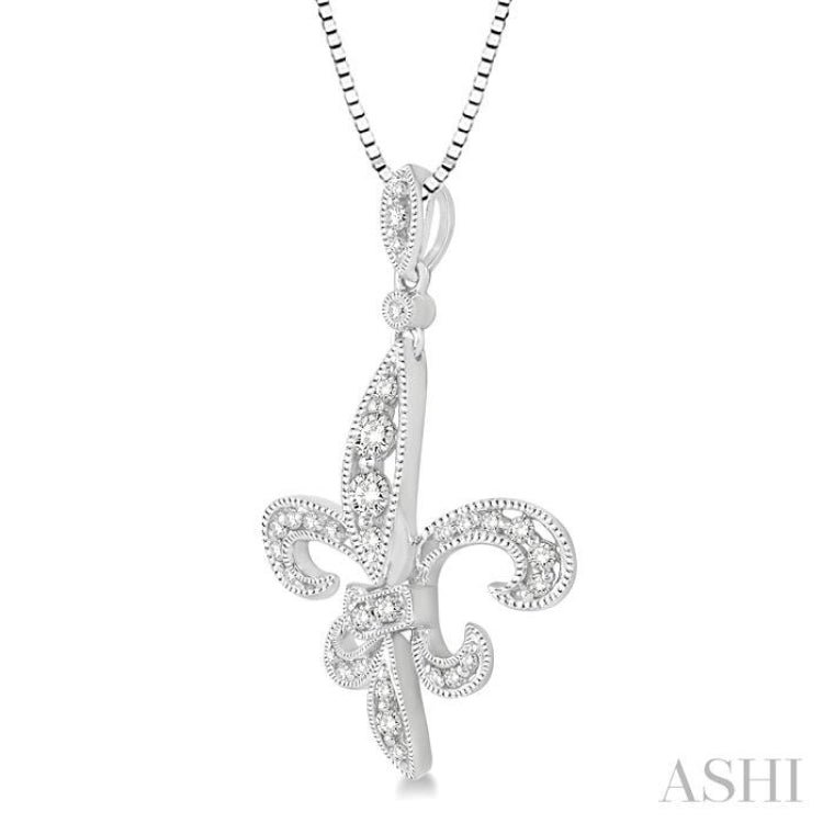 Fleur De Lis Diamond Pendant