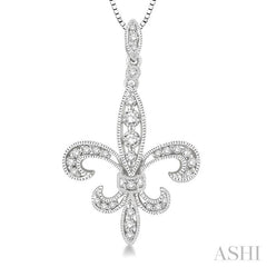 Fleur De Lis Diamond Pendant