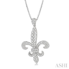 Fleur De Lis Diamond Pendant