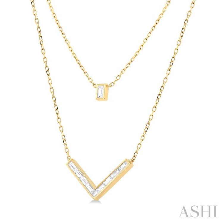 Chevron Layered Diamond Necklace