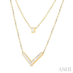 Chevron Layered Diamond Necklace