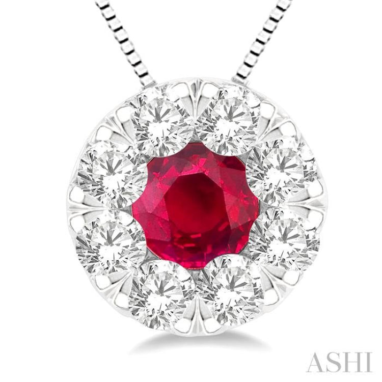 Lovebright Gemstone & Diamond Pendant