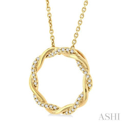 Swirl Circle Diamond Pendant