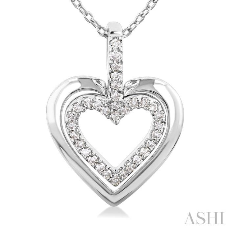 Heart Shape Petite Diamond Fashion Pendant