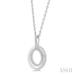 Oval Shape Petite Diamond Fashion Pendant