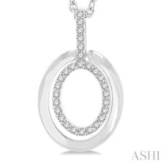 Oval Shape Petite Diamond Fashion Pendant