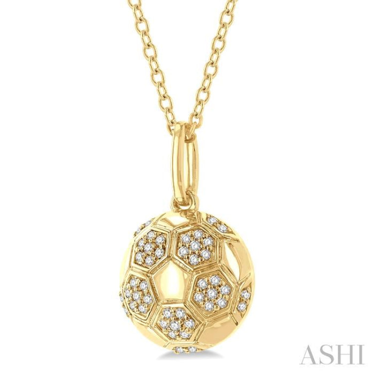 Soccer Ball Petite Diamond Fashion Pendant