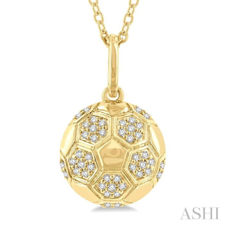 Soccer Ball Petite Diamond Fashion Pendant