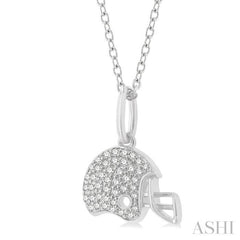 Football Helmet Petite Diamond Fashion Pendant