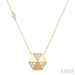 Hexagon Shape Diamond Fashion Necklace