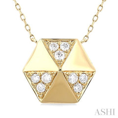 Hexagon Shape Diamond Fashion Necklace