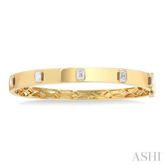 Stackable Bezel Set Diamond Bangle