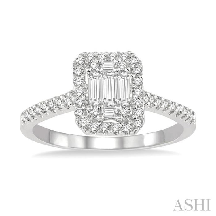 Halo Fusion Diamond Engagement Ring